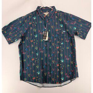 RSVLTS Disney Pixar Finding Nemo Shark Baits Buds Mens 2XL Seersucker Shirt NWT